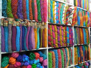 Saree shop in Rajasthan, India