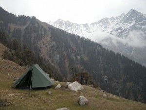 A camp in the Himalayas