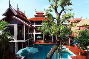Rim Resort Interior Courtyard and Pool