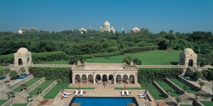 All rooms at the Oberoi Amarvilas in Agra, India have a view of the iconic Taj Mahal.