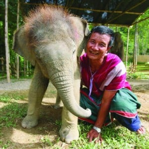 A local greeting at Elephant Hills in Khao Sok, Thailand