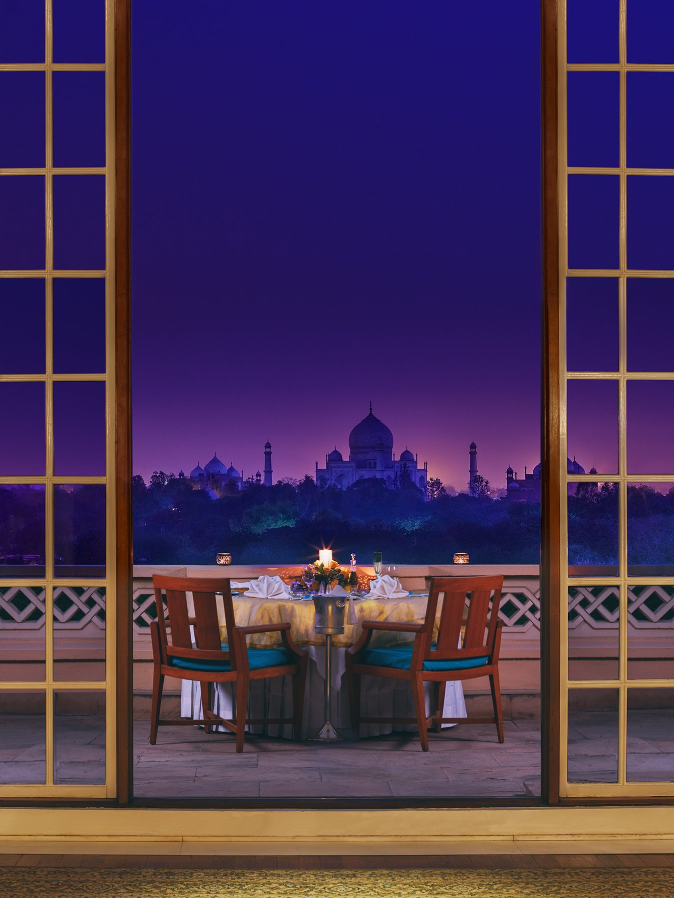 The view from Oberoi Amarvilas in Agra, India