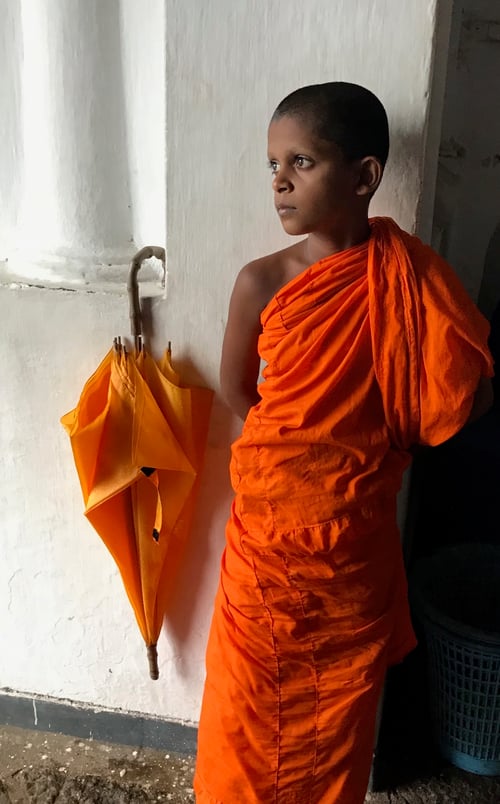 Dambulla Cave Temple Monk