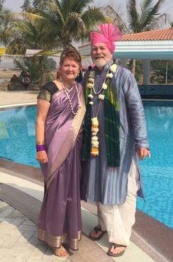 Don and Nancy Smith, Sodha Travelers at a wedding in Nagpur, India