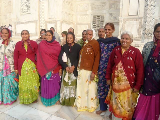 A photo of Indian women in Agra, from a group tour