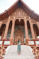 Laos Temple Woman