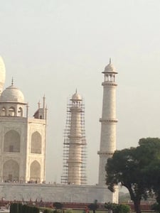Repair on the Taj Mahal in September 2015