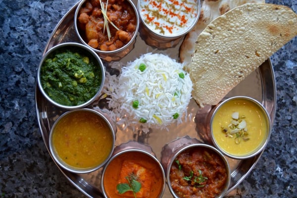 A traditional Thali in North India