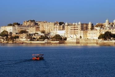Legends of India, a small group tour. Visit the City Palace in Udaipur.