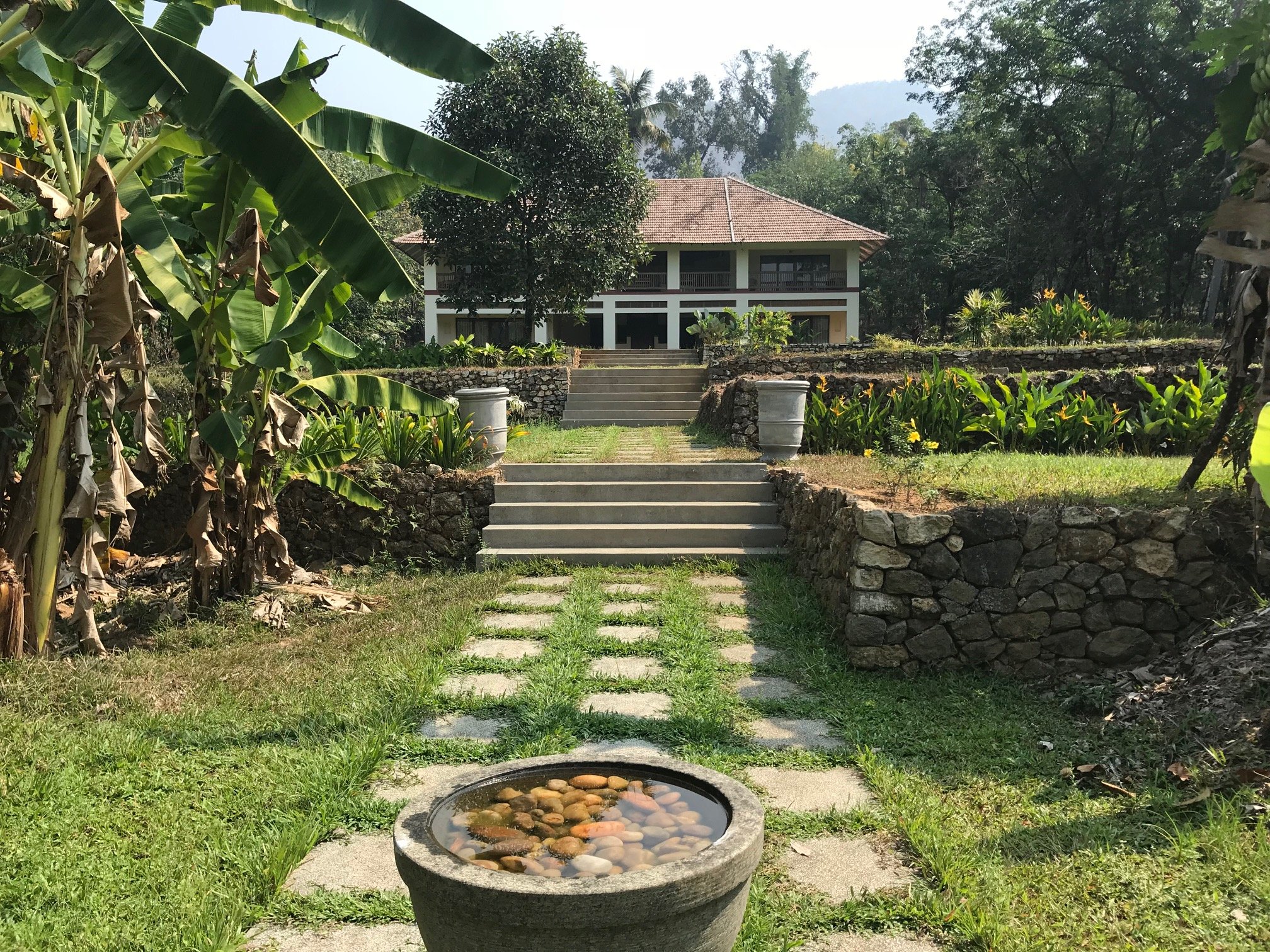 Exterior View of the Windermere River House in Kerala, India