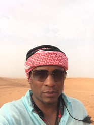 W in the sand dunes, Dubai