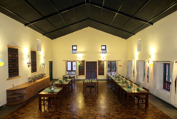 Dining Room at La Bee Lodge, Nepal