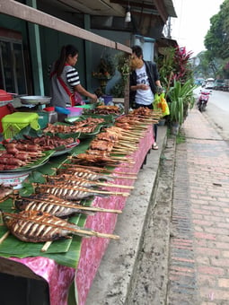 A market in Luang Prabang, Laos. Photo courtesy of Sodha Traveler Michael H.