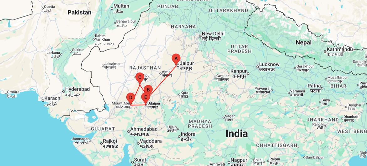 Heritage Hotels and Havelis in Rajasthan Map-1-1