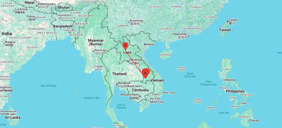 Landscapes of Laos Map-1-1