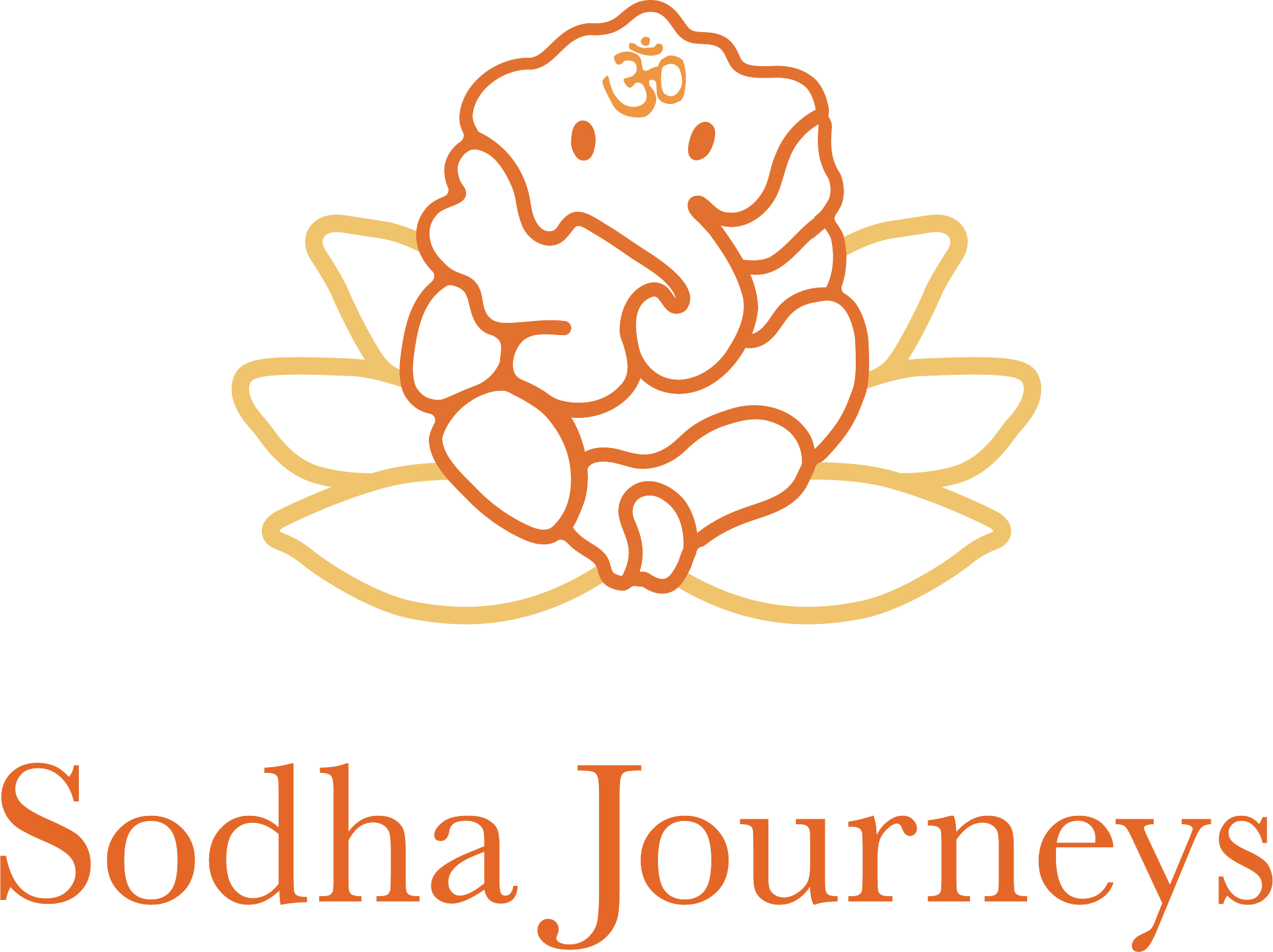 Sodha Journeys Logo Orange Name PNG