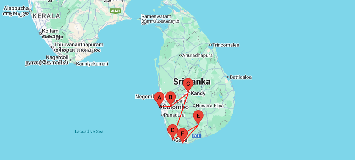 Sri Lanka Family Adventure Map-1-1