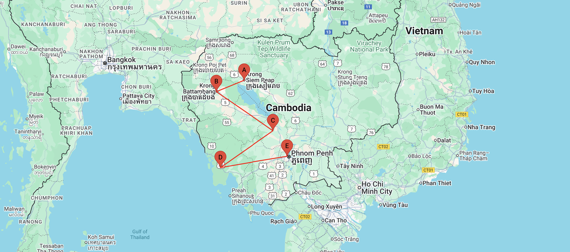 Trails of Cambodia Map-1