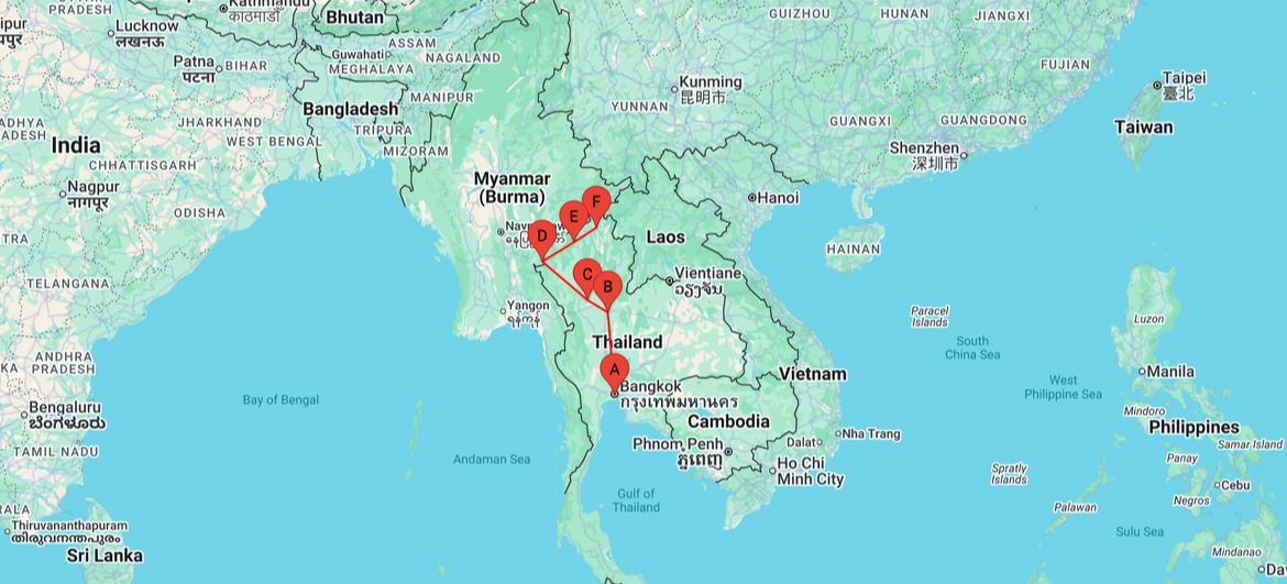 Trails of Thailand Map-1-1 Trails of Thailand Map-1-1