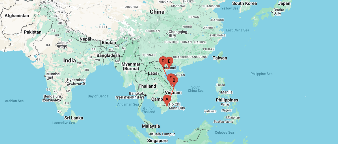 Visions of Vietnam Map-1