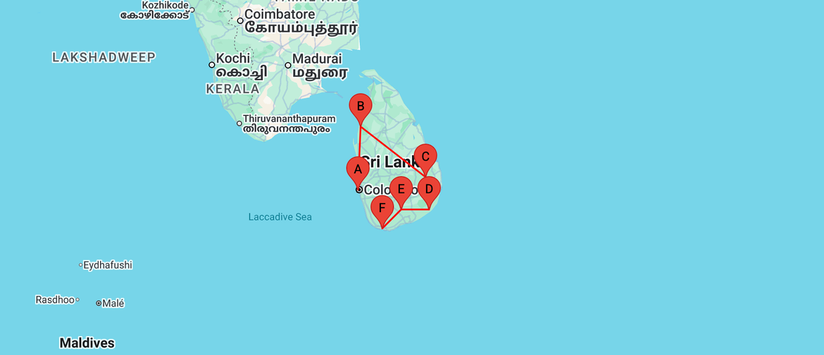 Wildlife of Sri Lanka Map-1-1